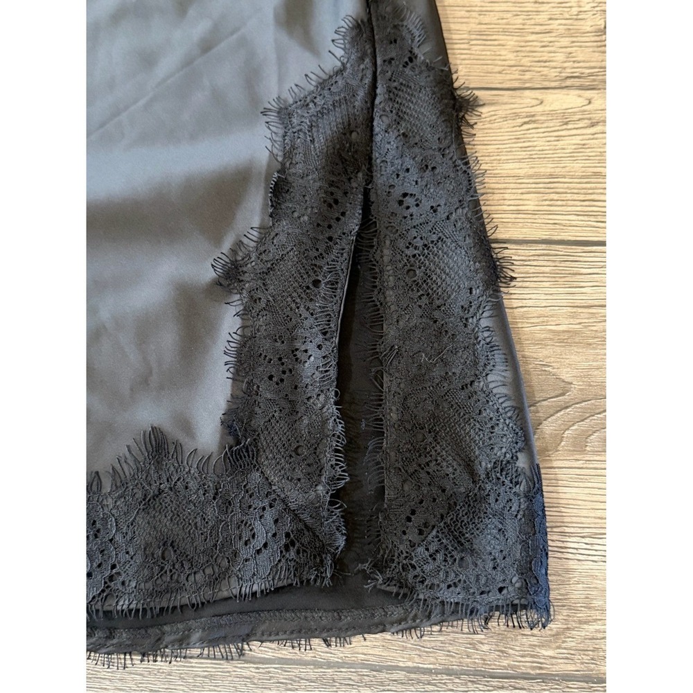 Rumours Lace Trim Satin Slip Dress Black Medium Lingerie Nightwear Loungewear - Picture 6 of 16